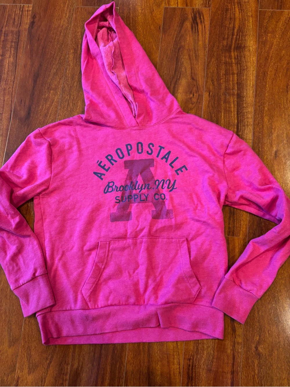 Aeropostale Pink Hoodie with Navy Logo